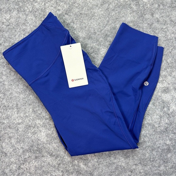 New Lululemon Size 20 Base Pace HR Crop 23" Tight Leggings PYSH Psychic Blue - Picture 3 of 10